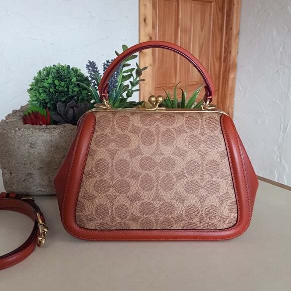 Coach Frame Bag 23 In Signature Canvas - Picture 4 of 15